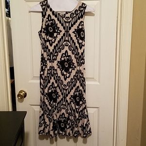 Black/cream Floral Dress